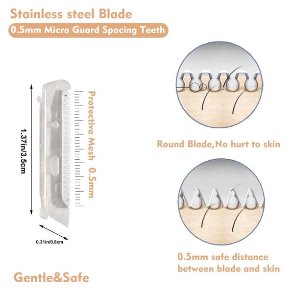 Ansigts epilator til kvinder LED lys shaver fejlfri dermaplane shaver