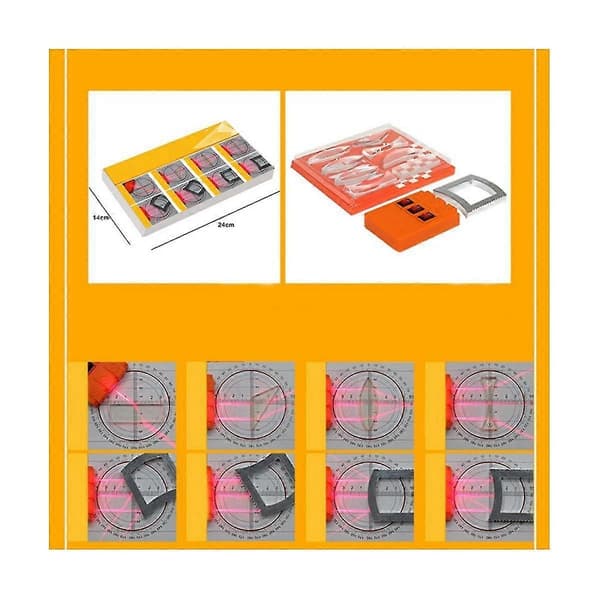 Geometrisk optik experimentkit konkav-konvex lins refraktion optisk experimentkit