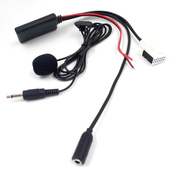 Erstatningskabel for Bluetooth Auxiliary Input med mikrofon for Mercedes Benz W169 W245 W203 W209