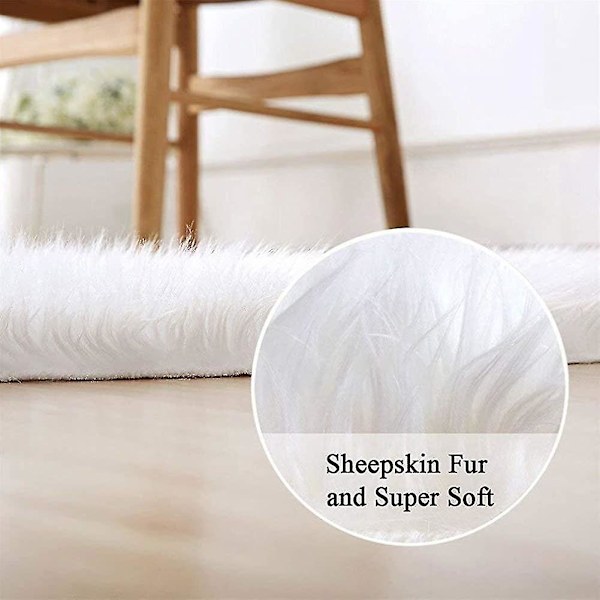 Månatlig fuskpälsmatta Mjuk fluffig matta Shaggy mattor Fuskskinnsmattor Golvmatta till Livi Present