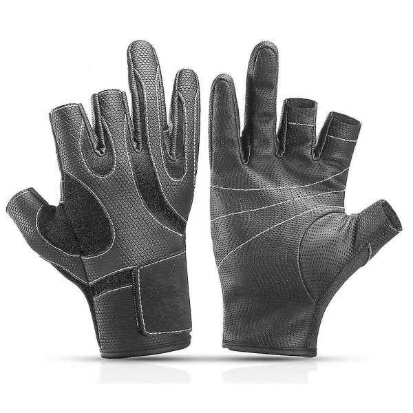 Fiskehandskar - Kallt vinterväder Fiske för män och kvinnor S-xl Black M