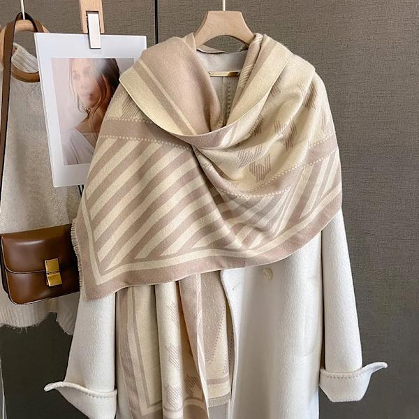 2023 Brand Warm Cashmere Poncho Sjal Scarf Print Tjock Pashmina Vinterfilt Wraps Bufanda Casual Hijab Stoles Echarpe FYR-55 65x185cm