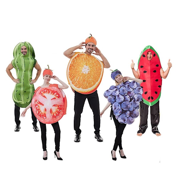 Halloween Vuxen Rolig Cosplay Frukt Grönsakskostym Banan Carnival Dress Up Outfit Parfest Purim Fancy Dress Scenshow banana
