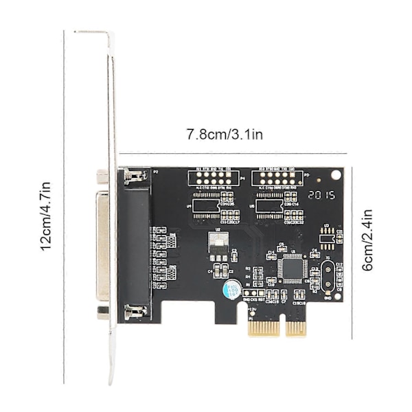 PCIE til Parallel Port Kort Print Port LPT PCI-E LPT Printer Kort Adapter DB25