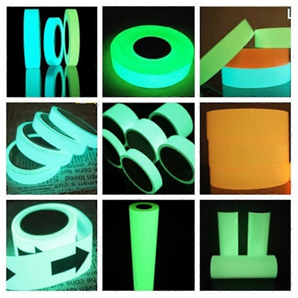 6 st/set Fluorescerande UV Bomullstejp Matt Självhäftande Självlysande Tejp För Hemfestdekoration