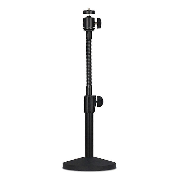 Hose Skrivebords Webkamera Stativ Justerbart Metall Skrivebord Tripod Streaming Støtte med Solid Monteringsbase