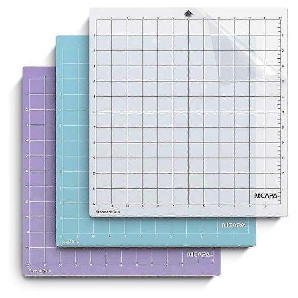 Ersättningsskärmatta kompatibel med Cameo 4/3/2/1 (3-pack 30,5x30,5 cm - Standardgrepp, Lätt grepp, Starkt grepp) Skär