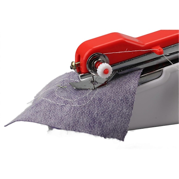 Kädessä pidettävä ompelukone Mini Profession paristokäyttöinen ergonominen DIY kannettava sähköompelukone aloittelijoille punainen