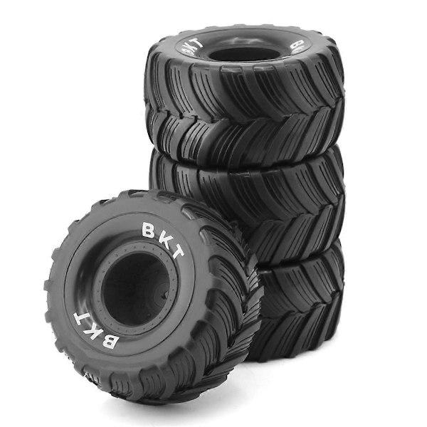 4 st 100 mm 1/10 Däck Hjul 12 mm Hex för 1/18 Mini RC Bil Uppgraderingsdelar, Svart