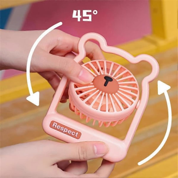 Skrivbordsfläkt, Mini Portabel Fläkt för Inomhusbruk, Cool Bear Skrivbordsfläkt, Enkel Knapp