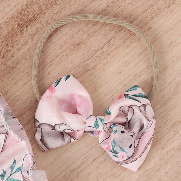 Baby Girl Kläder Jumpsuit Casual Bunny Blommönster print 18M