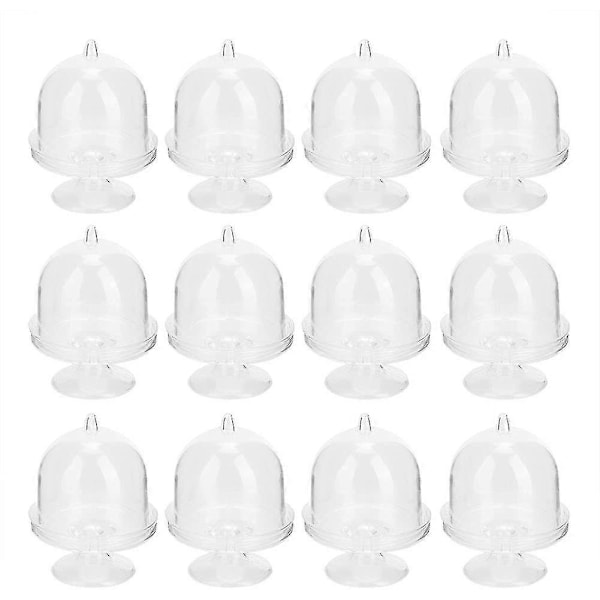 12 stk. slikæsker med låg, base struktur design, transparent bakke, modelform, fyldbar lille smykkeæske ornament