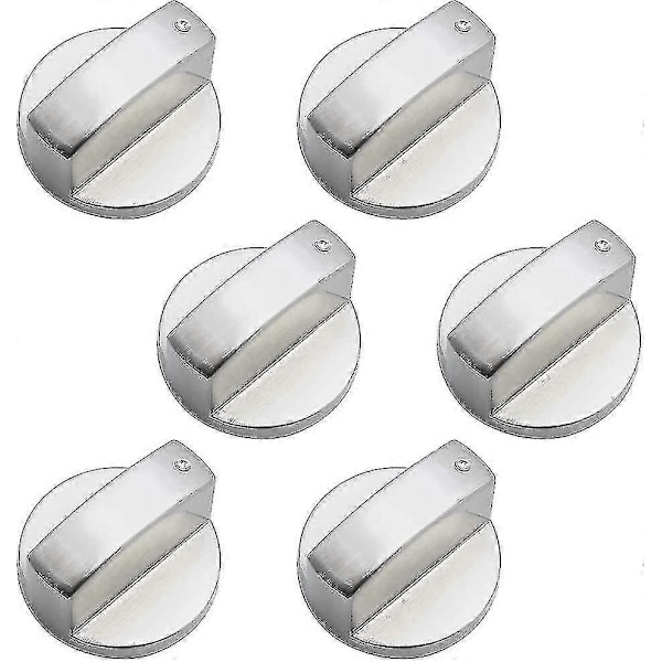 6 stk Universal Metall Kontrollknapp Gasskomfyr 6mm Universal Kontrollknapp Komfyrknapp For Gasskomfyr Komfyr