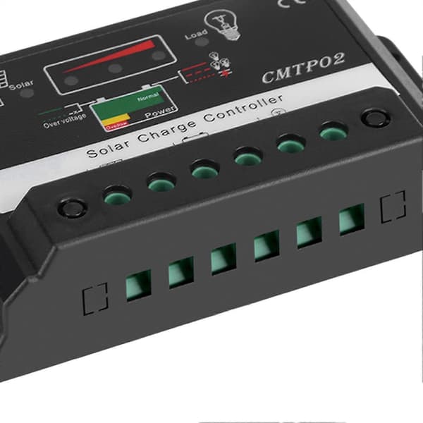 Portabel Säkerhet 30A 12/24V Solpanel Batteri Regulator Laddningskontroller