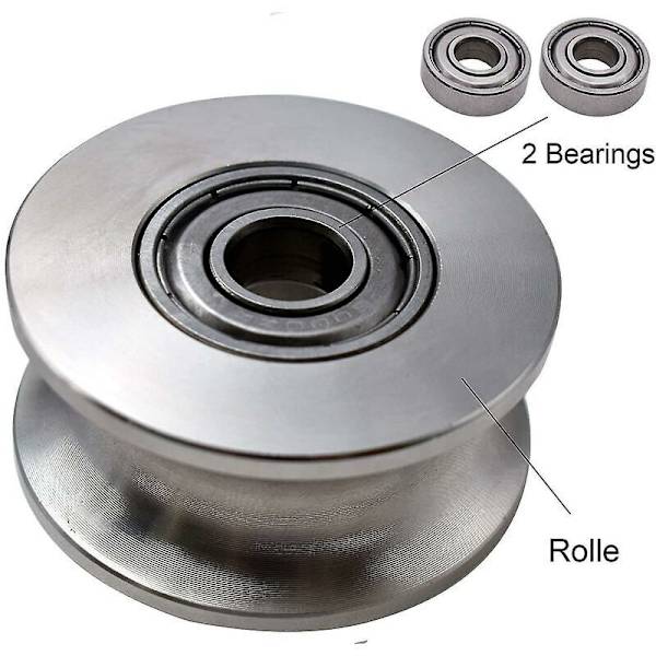500 kg løfteskive – 2 lejer – 48 mm diameter – Rustfrit stål – 360° rotation for effektiv løft