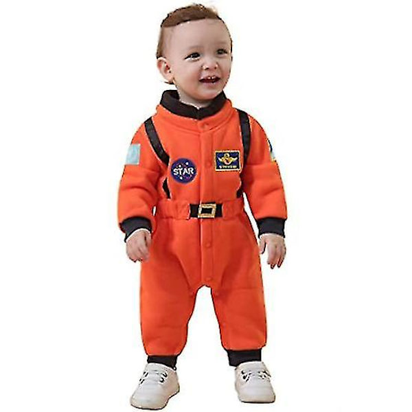 Baby Toddler Astronaut Kostym Rymddräkt För Pojkar Flickor Orange 110