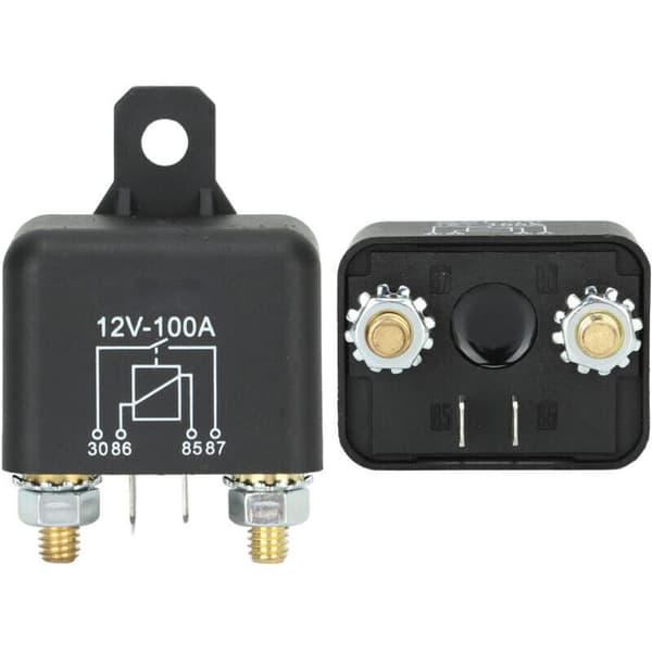 4-polet 12V 100A NO starterrelæ solenoid til plæneklipper, havetraktor, golfvogn