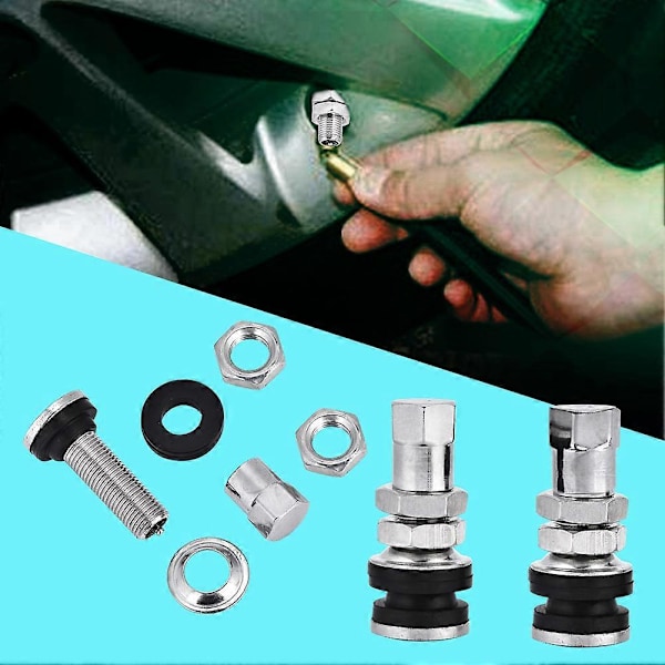 100 stk. Bil Motorsykkel Universal Erstatning Snap-in Dekkventil (TR414)