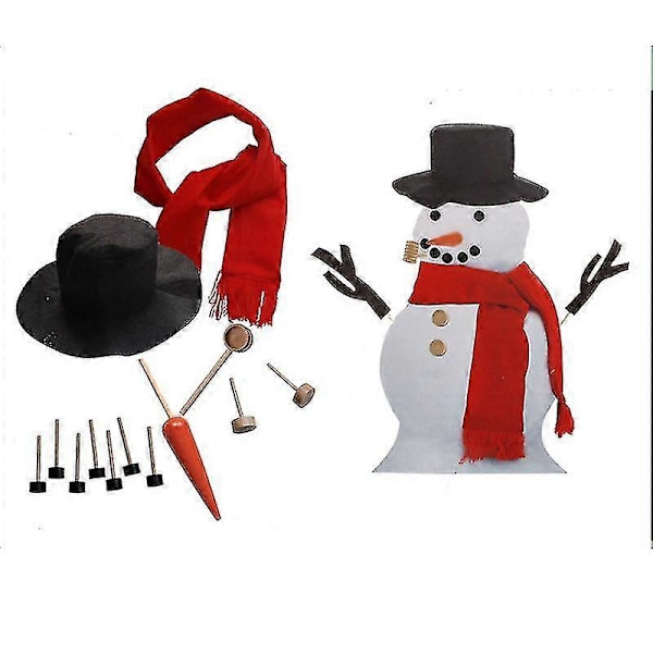 Julebomullsdekor Dukker Snømann Figur Julefest/YY