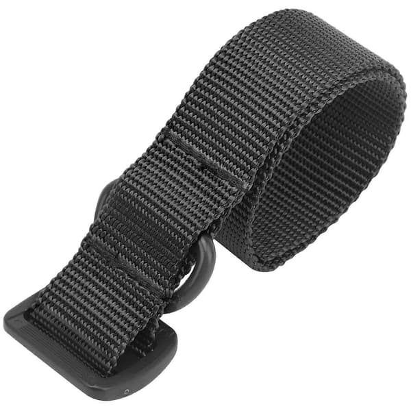 Justerbar Sikkerhetsstropp i Nylon for Utendørsbruk Multifunksjonell Webbing Belte med D-Ring Svart