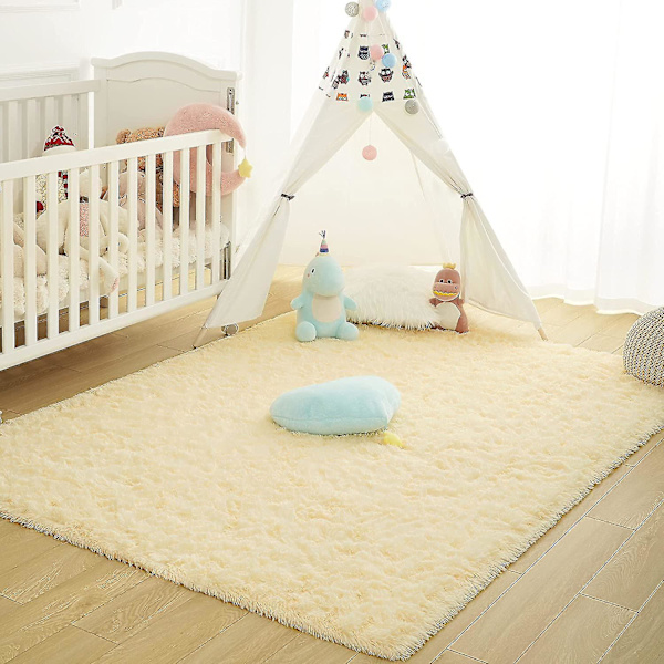 Tflycqsoft Fluffy Area Mattor För Sovrum Barnrum Plysch Shaggy Nursery Matta Furry Throw Mattor För Pojkar Flickor, College Sovsal Fuzzy Rugs Vardagsrum Hom