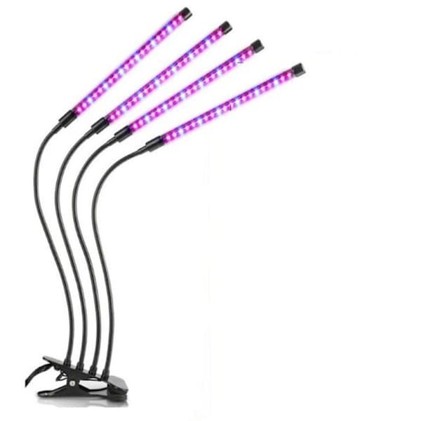 Växtlampa/växtbelysning. Inkluderar 4 flexibla LED-lysrör. 1-pack