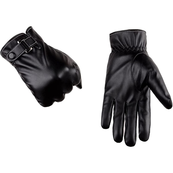 Crday Winter Gloves Pekskärmshandskar för män, simulerade tvättade läderhandskar, höstpresent
