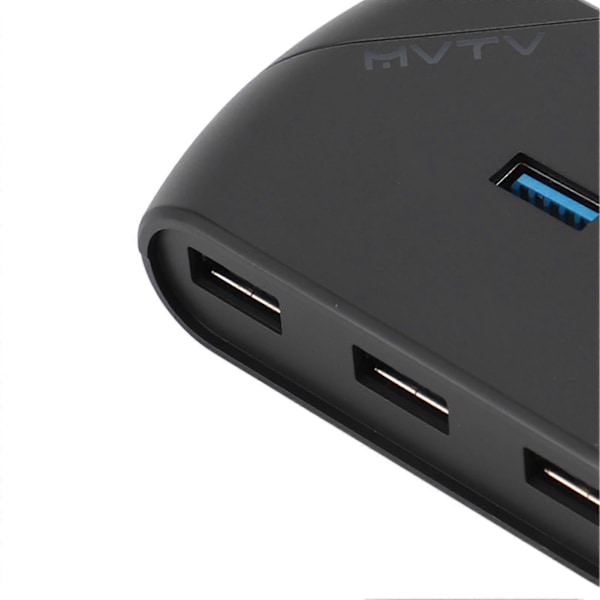 4-porttinen USB 3.0 -keskitin LED-merkkivalolla, Micro USB -virtalähde, 5 Gbps 4-porttinen USB-keskitinjakaja pitkällä datakaapelilla Windowsille ja Linuxille