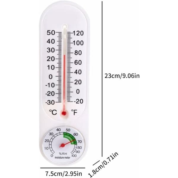 Växthustermometer Hygrometer, Min Max Min Termometer, Klassisk Design Trädgårdsväxt Digital Temperatur Fuktighet Vägg Hygrometer