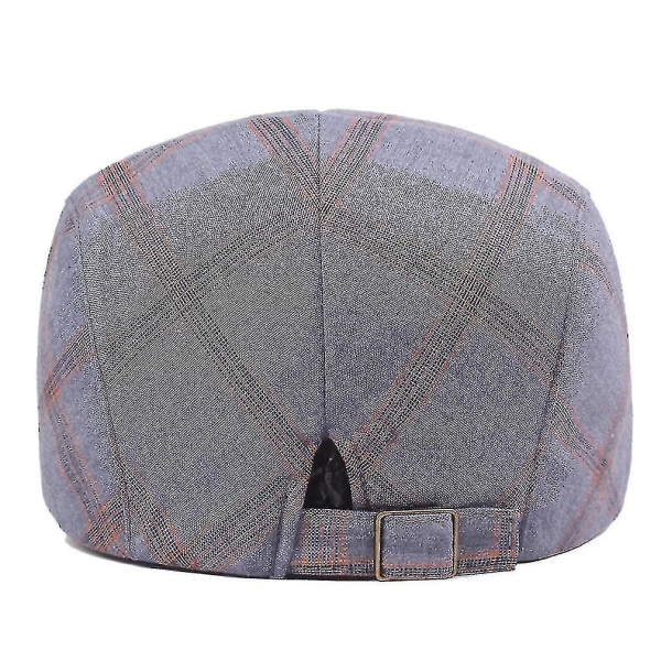 Rutig basker cap Sommarsolhatt för herr Flat Cap Basker herr