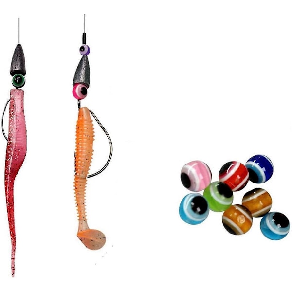 Fiskeøje Perler Fiskeline Perler Assorterede Blandede Farver Fiskeperler, 8mm, Blandede Farver, 50 Stk