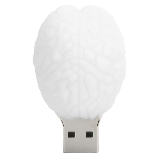 Minnessticka 2.0 USB Flash Drive Pendrive Portabel Datalagring Tecknad Hjärndocka Vit 32GB
