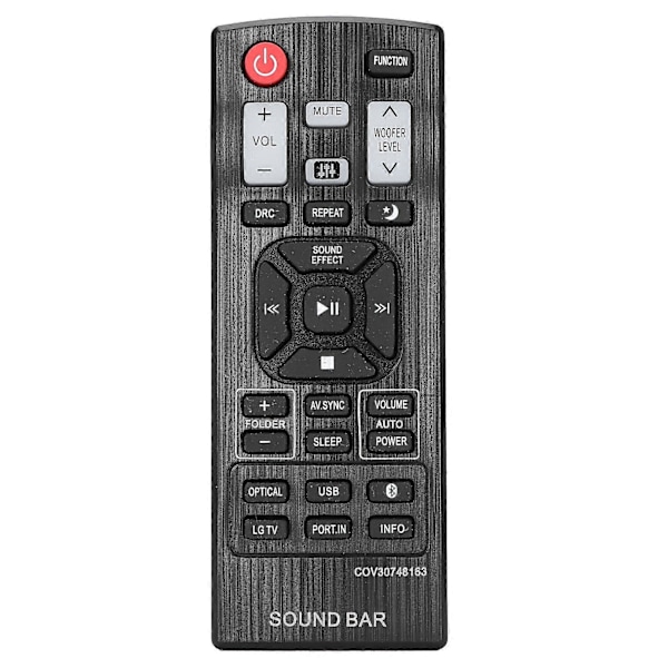 COV30748163 Fjernbetjening ABS Sort Soundbar Controller Reservedele til LG Soundbar