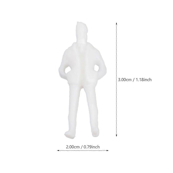 100 st Plastfigurer Mini Figurer Hantverk Prydnad Hushåll Statisk Modell