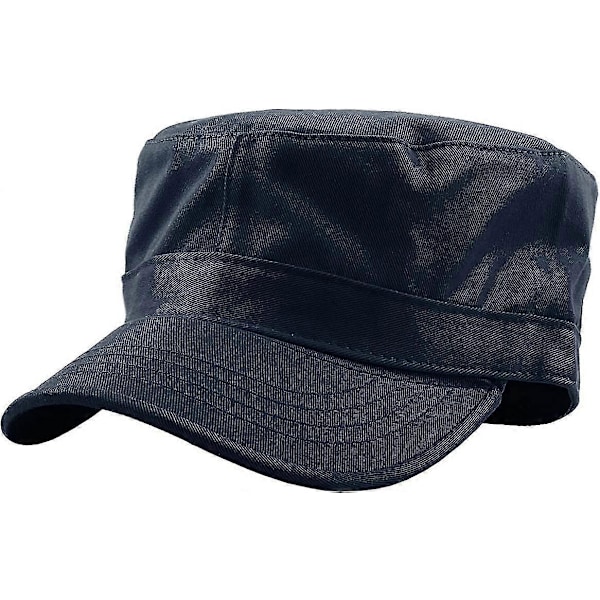 Armékeps Basic Vardaglig Militärstil Hatt Marinblå