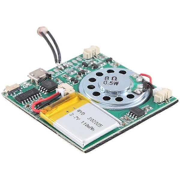 USB Optagelses Musikmodul DIY MP3 Optagelig Lydmodul USB Downloadbart Lydmodul, Lys Con