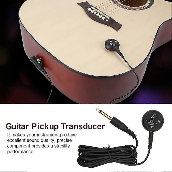 Mini Piezo Pickup Kontaktmikrofon Transducer för Akustisk Gitarr Violin Ukulele
