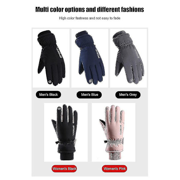 Professionella skidhandskar Pekskärmshandskar Fleece Herr Dam Ultralätt S-xl M