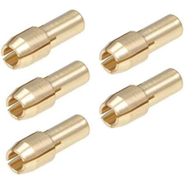 sourcing map 3,2 mm messing borepatron klembits til roterende værktøj 5 stk.