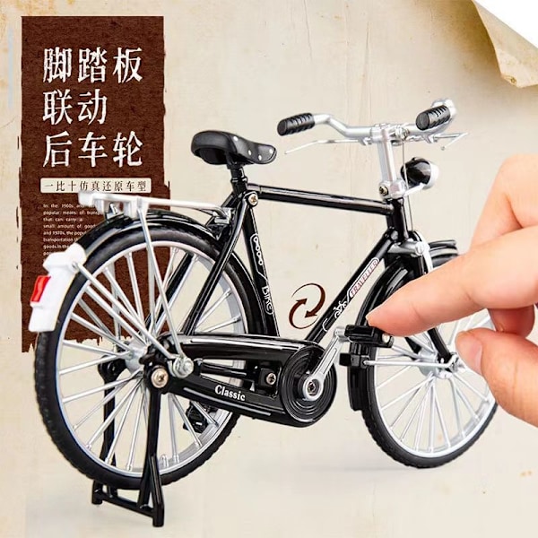 Deluxe Tandemsykkel Modell Sykkel Miniatyr for Barn Hjemmeinnredning/Ornament/Suvenir Studierom Skrivebordsdekorasjon - Velg Farger