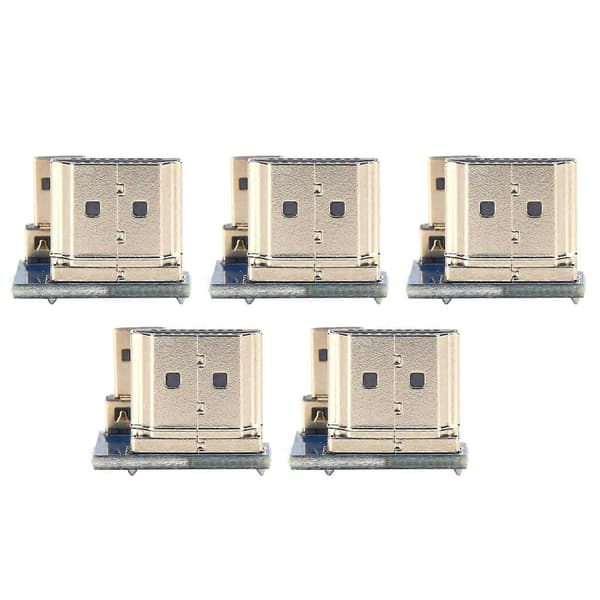 5 kpl Micro HDMI - High Definition Multimedia Interface -muunninadapteriliitin Raspberry Pi 4B:lle