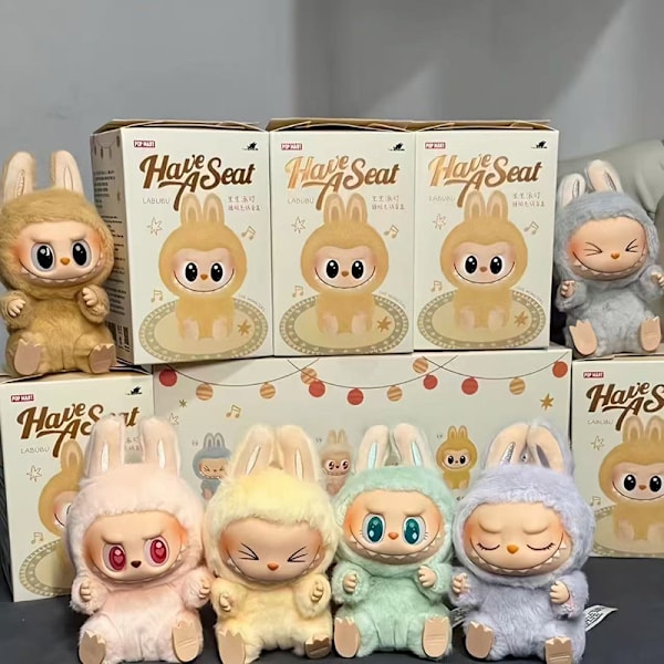 Påskevenemang! Högkvalitativt 1-pack för POP MART LABUBU 2.0 Monsters Spännande Macaron Plyschdocka Leksak Blind Box (Slumpmässiga Färger)