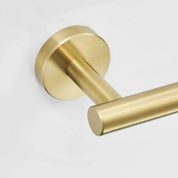 Vægmonteret Badeværelses Håndklædeholder, Rustfrit Stål, Børstet Guld, 31*8.2cm