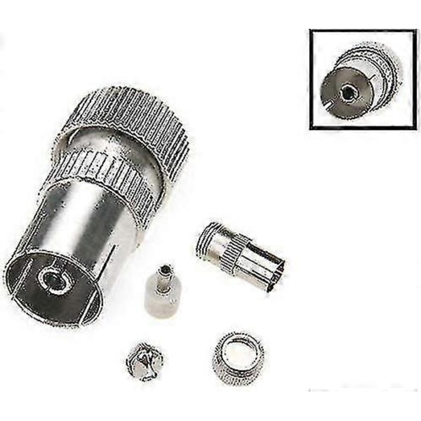T-formet Antenne Splitter - 2-vejs Antennefordeler - 2x Koaksial Stik Til Dvb-t/bk - 0-1000 Mhz