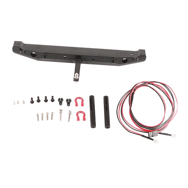 RC Crawler Metall Bakre Stötfångare med LED-lampor för Traxxas TRX4 SCX10II 90046 Bildel