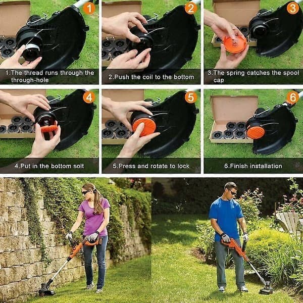 Black And Decker Trimmerspole-AF-100 Spole8+Hætte2+Fjeder2