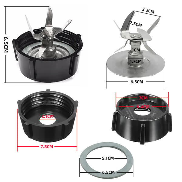 Juicer-sett med seksbladet hode, bakelittbase, tetningsring, juicer-tilbehør, egnet for OSTER