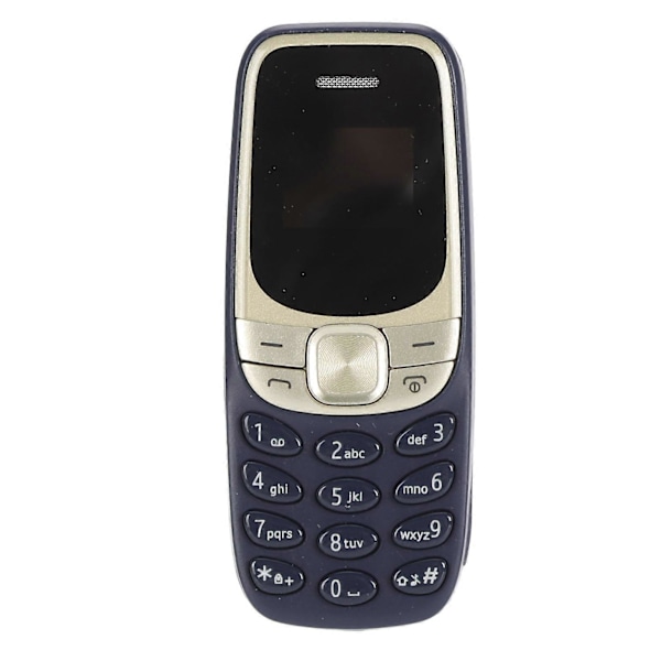 Minste Mobiltelefon Bluetooth Dialer Dual SIM-kort GSM 2G Ulåst Mini Mobiltelefon for Barn Studenter Blå