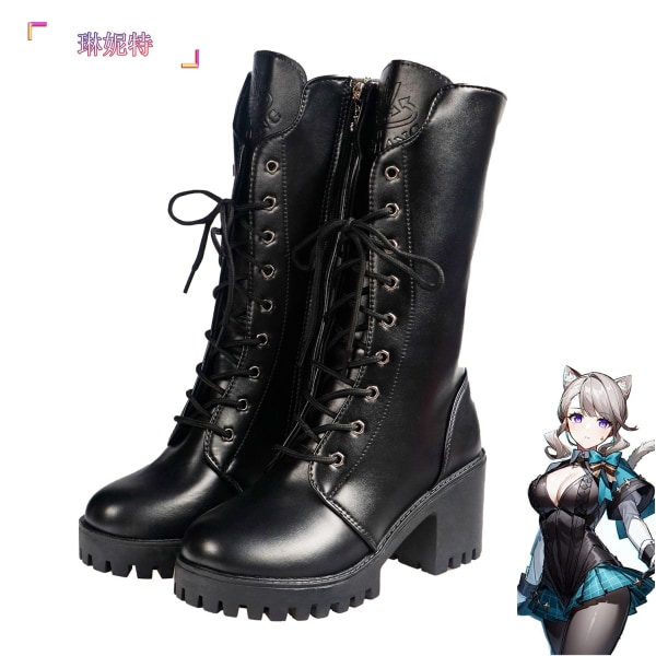 Genshin Impact-serien Linnet cosplay spel animation full set av tvådimensionella cos Halloween damkläder Lynette shoes 36