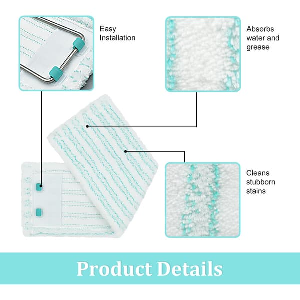2-pack för Leifheit Profi XL golvmopp reservset Ren golv mikrofiber moppdyna